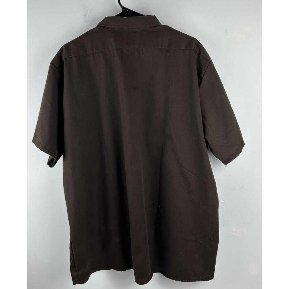 Vintage Big Ben Wrangler Shirt Mens XL Brown Work  Short Sleeve 90s - Picture 5 of 9